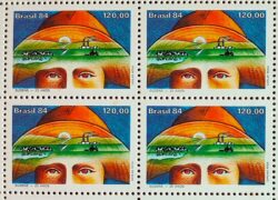 C 1437 Selo 25 Anos da SUDENE Nordeste Economia 1984 Quadra