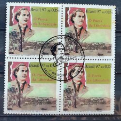 C 2024 Selo Poeta Castro Alves Literatura 1997 Quadra CBC BA