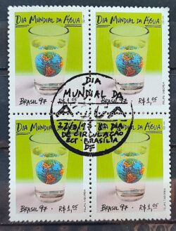 C 2027 Selo Dia Mundial da Agua Mapa 1997 Quadra CBC DF
