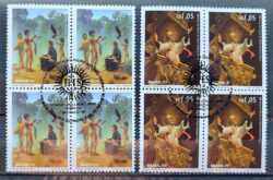 C 2037 Selo Padre Jose de Anchieta Antonio Vieira Religiao Portugal 1997 Serie Completa Quadra CBC SP