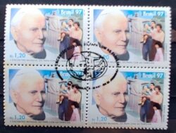 C 2043 Selo Encontro Mundial do Papa com as Familias Religiao 1997 Quadra CBC DF