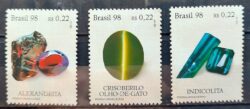 C 2069 Selo Pedras Brasileiras Mineral Joia 1998 Serie Completa Separados