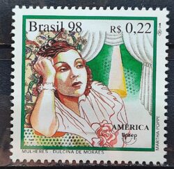 C 2074 Selo Mulheres Dulcina de Moraes Teatro Literatura 1998