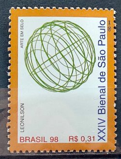 C 2159 Selo Bienal de Sao Paulo Leonilson Arte 1998