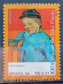 C 2161 Selo Bienal de Sao Paulo Van Gogh Arte 1998