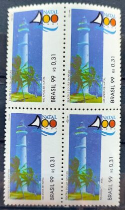 C 2180 Selo 400 Anos de Natal Farol 1999 Quadra 2