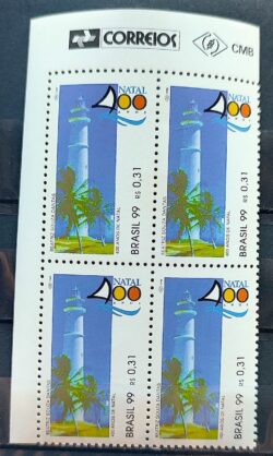 C 2180 Selo 400 Anos de Natal Farol 1999 Quadra Vinheta Correios