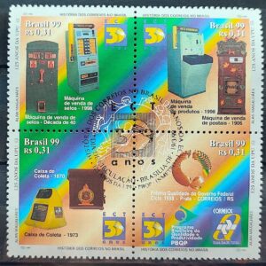 C 2188 Selo Historia dos Correios Caixas Postais Servico Postal 1999 CBC DF