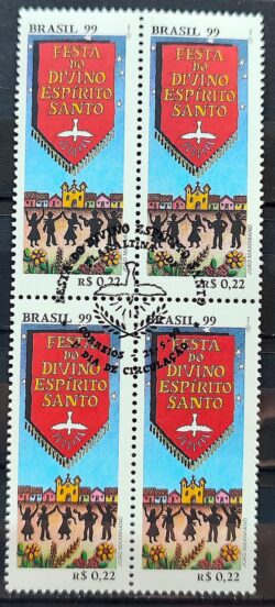 C 2197 Selo Festa do Divino Espirito Santo Igreja Religiao 1999 Quadra CBC DF