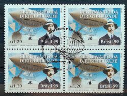 C 2202 Selo Dirigivel Santos Dumont Aviao Aviacao 1999 Quadra CBC DF
