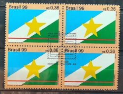C 2227 Selo Bandeira de Roraima Estrela 1999 Quadra CBC RR