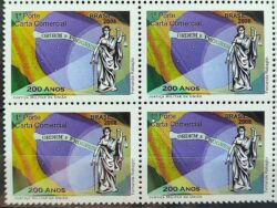 C 2734 Selo 200 Justica Militar da Uniao Bandeira Direito Espada 2008 Quadra