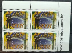 C 2746 Selo 200 Anos Policia Civil Bandeira Arma Militar Espada 2008 Quadra Vinheta Site