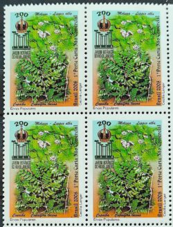 C 2751 Selo 200 Anos do Jardim Botanico Flora 2008 Quadra