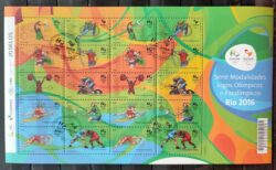 C 3419 Selo 1a Emissao Olimpiadas Paralimpiadas 2015 Folha CBC RJ