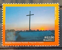 C 3731 Selo Brasilia Praca do Cruzeiro Cruz Religiao 2017
