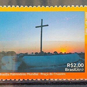 C 3731 Selo Brasilia Praca do Cruzeiro Cruz Religiao 2017