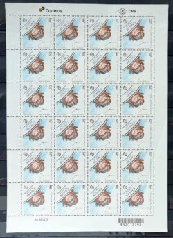 C 3825 Selo Signos do Zodiaco Cancer 2019 Folha