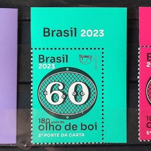 C 4108 Selo 180 Anos Olho de Boi Serie Completa 2023 Vinheta Brasil