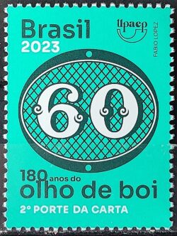C 4109 Selo 180 Anos Olho de Boi 60 Reis 2023