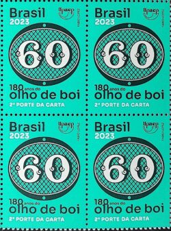 C 4109 Selo 180 Anos Olho de Boi 60 Reis 2023 Quadra