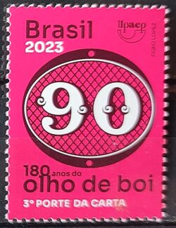 C 4110 Selo 180 Anos Olho de Boi 90 Reis 2023