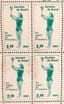 C 453 Selo Jogos da Primavera Mulher 1960 Quadra 1