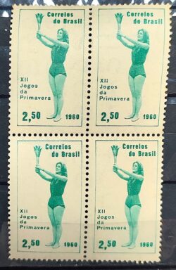 C 453 Selo Jogos da Primavera Mulher 1960 Quadra 3