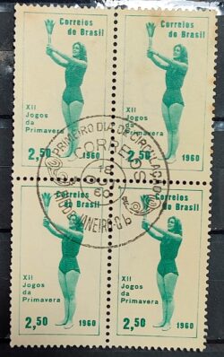 C 453 Selo Jogos da Primavera Mulher 1960 Quadra CBC GB