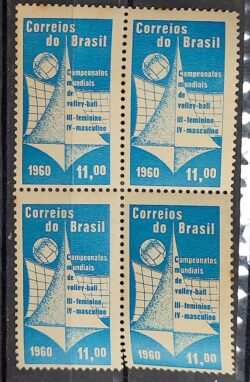 C 454 Selo Campeonato Mundial de Volei 1960 Quadra 1