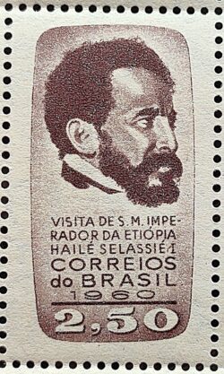 C 456 Selo Imperador da Etiopia Haile Selassie 1961