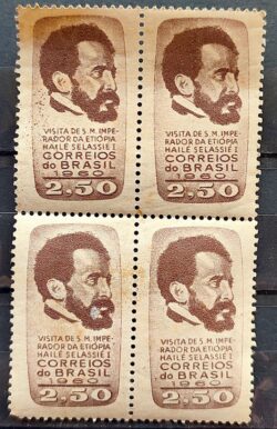 C 456 Selo Imperador da Etiopia Haile Selassie 1961 Quadra 2