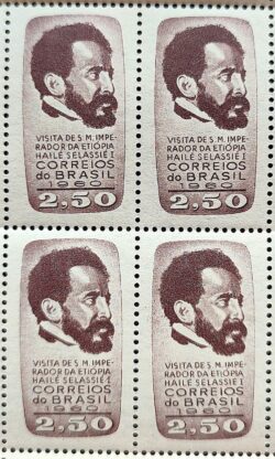 C 456 Selo Imperador da Etiopia Haile Selassie 1961 Quadra