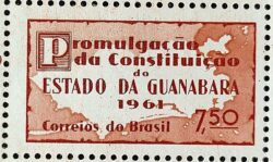 C 458 Selo Promulgacao da Constituicao da Guanabara Mapa Direito 1961