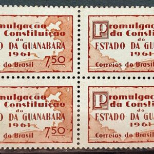 C 458 Selo Promulgacao da Constituicao da Guanabara Mapa Direito 1961 Quadra
