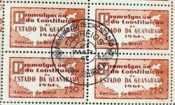C 458 Selo Promulgacao da Constituicao da Guanabara Mapa Direito 1961 Quadra CBC GB