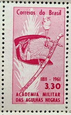 C 460 Selo Sesquicentenario da Academia Militar das Agulhas Negras Sabre Chapeu 1961