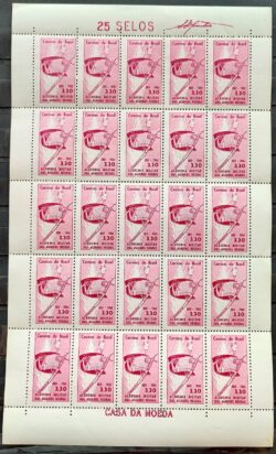 C 460 Selo Sesquicentenario da Academia Militar das Agulhas Negras Sabre Chapeu 1961 Folha