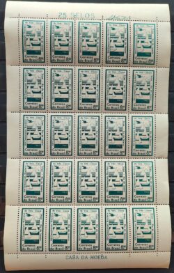 C 474 Selo Campeonato Brasileiro de Vela Classe Snipe Navio Barco 1962 Folha