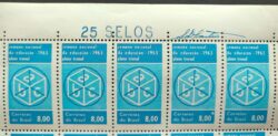C 487 Selo Semana Nacional de Educacao 1963 Variedade Risco Assinatura 2