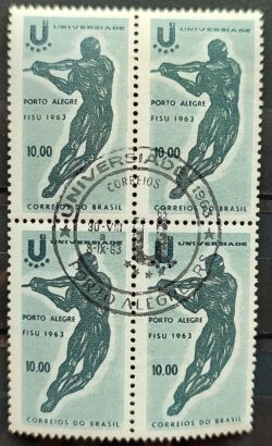 C 496 Selo Jogos Universitarios Educacao Esporte 1963 Quadra CBC RS