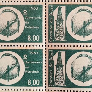 C 499 Selo Aniversario da Petrobras Energia Petroleo 1963 Quadra