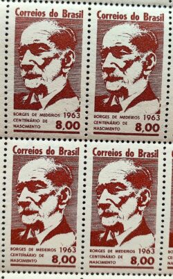 C 502 Selo Borges de Medeiros Politico Rio Grande do Sul 1963 Quadra