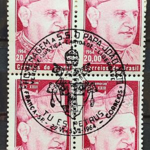 C 513 Selo Papa Joao XXIII Religiao Personalidade 1964 Quadra CBC SP 01