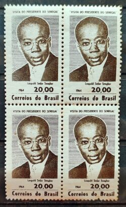 C 514 Selo Presidente do Senegal Leopold Sedar Senghor Personalidade 1964 Quadra 2