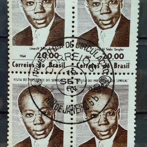C 514 Selo Presidente do Senegal Leopold Sedar Senghor Personalidade 1964 Quadra CBC RJ