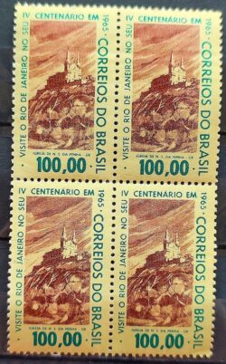 C 516 Selo 4 Centenario Cidade Rio de Janeiro Penha Igreja 1964 Quadra