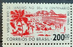 C 517 Selo 4 Centenario Cidade Rio de Janeiro Copacabana 1964 2