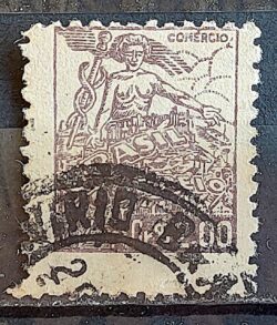 Selo Regular Cod RHM 472 Netinha Comercio CrS 2p00 Filigrana Q 1948 Circulado 1