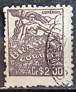 Selo Regular Cod RHM 472 Netinha Comercio CrS 2p00 Filigrana Q 1948 Circulado 3